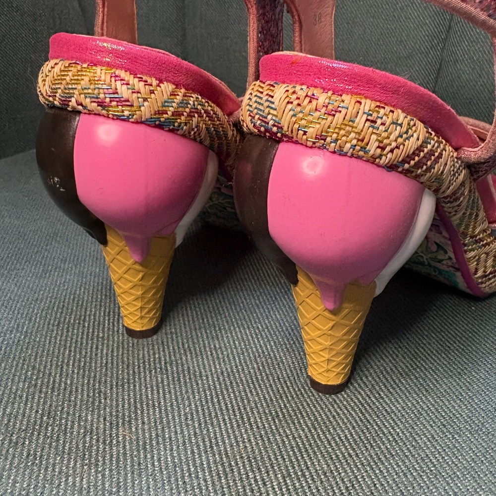 Irregular Choice Pink and Blue Ice Cream Heels - Picture 3 of 4
